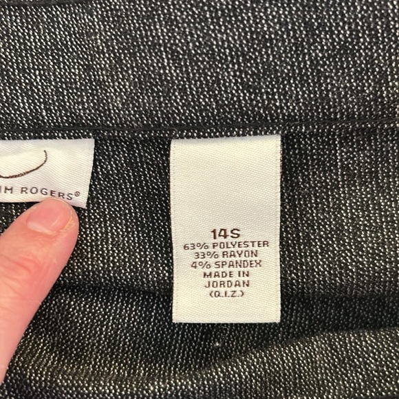 Kim Roger Black & Gray Classic Preppy Business Career Wide Leg Pants Size 14 - Picture 6 of 7